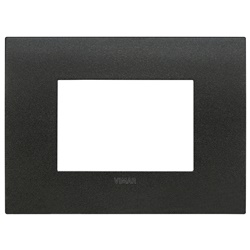Placca Arké fit metallo grafite matt 3 moduli per impianti elettrici