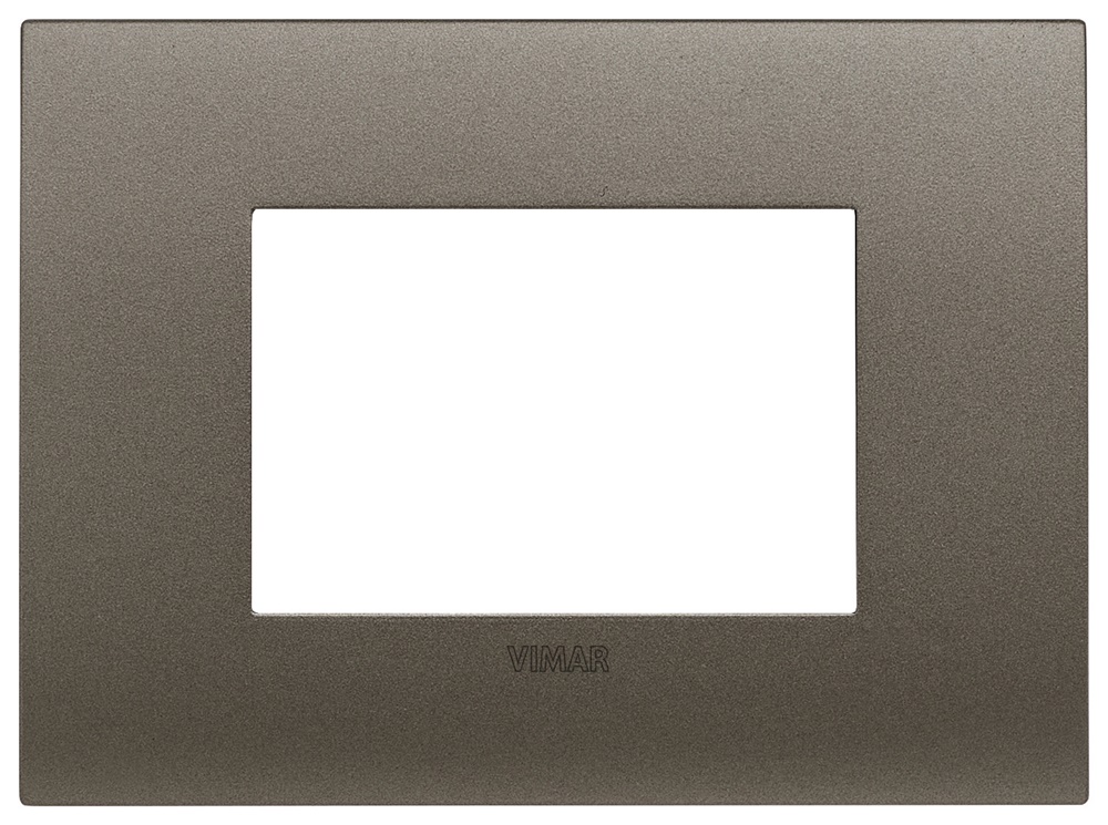 Placca Arké fit 3 moduli metallo per installazioni elettriche