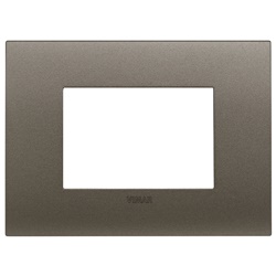 Placca Arké fit 3 moduli metallo per installazioni elettriche