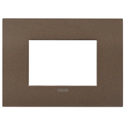 Placca Arké Fit 3 Moduli Metallo Bronzo Matt per Impianti Elettrici