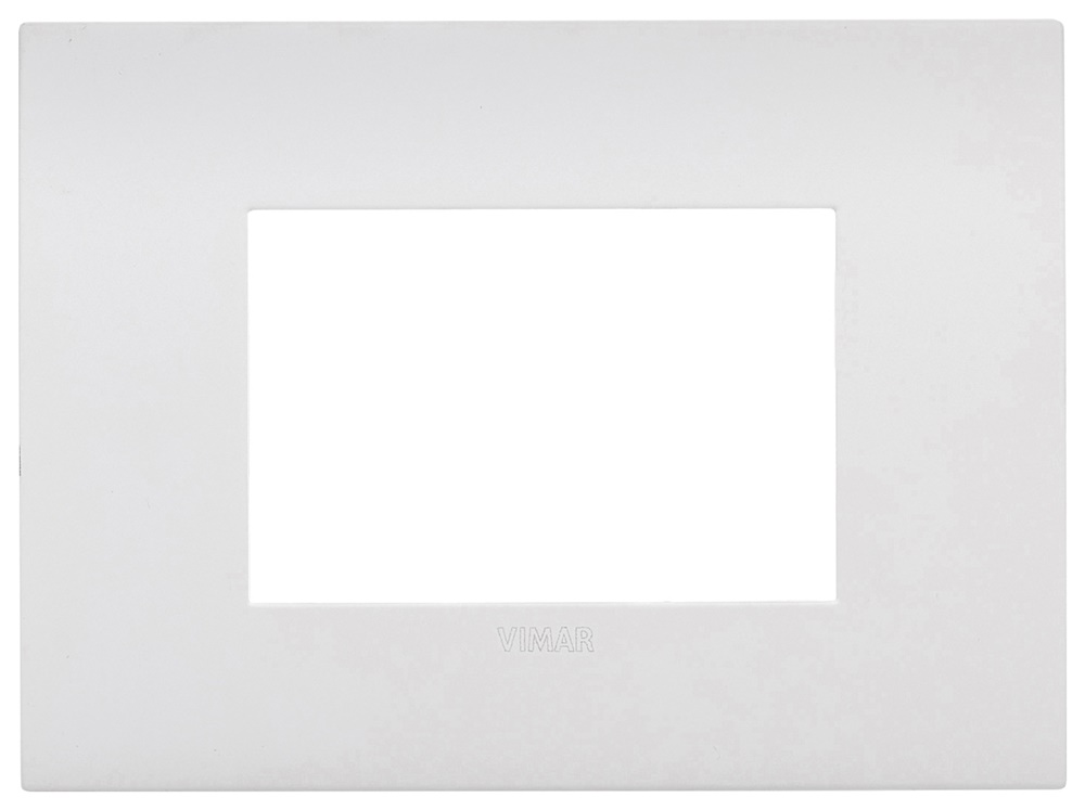 Placca Arké Fit 3 Moduli Metallo Polar Matt Design Moderno Interni