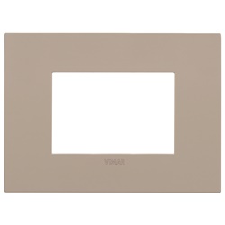 Placca Arké Fit 3 Moduli Metallo Tortora per Impianti Elettrici