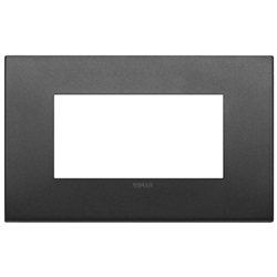 Placca Arké Fit 4 Moduli Metallo Grafite Matt Design Moderno