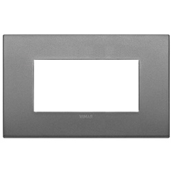 Placca Arké Fit 4 Moduli Metallo Ardesia Matt Design Moderno Installazione Parete