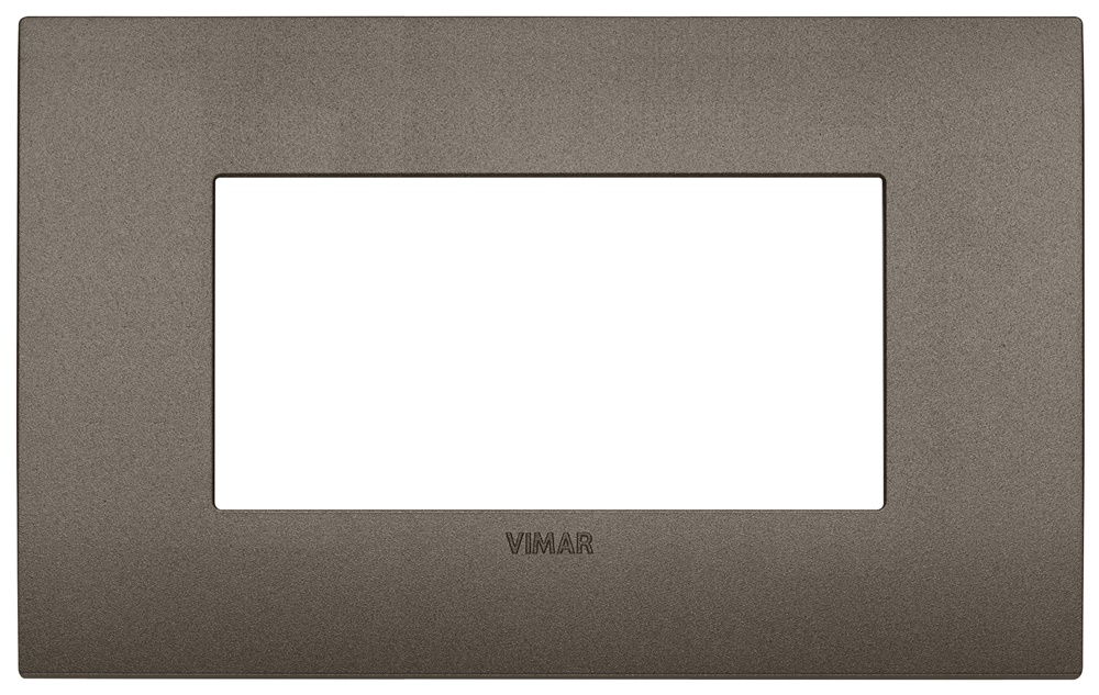 Placca Arké fit 4 moduli metallo per installazioni elettriche professionali