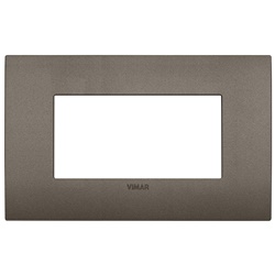 Placca Arké fit 4 moduli metallo per installazioni elettriche professionali