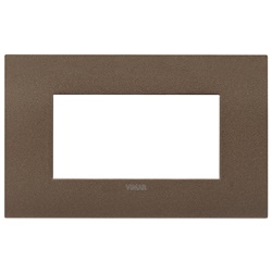 Placca Arké Fit 4 moduli metallo bronzo matt per installazioni elettriche