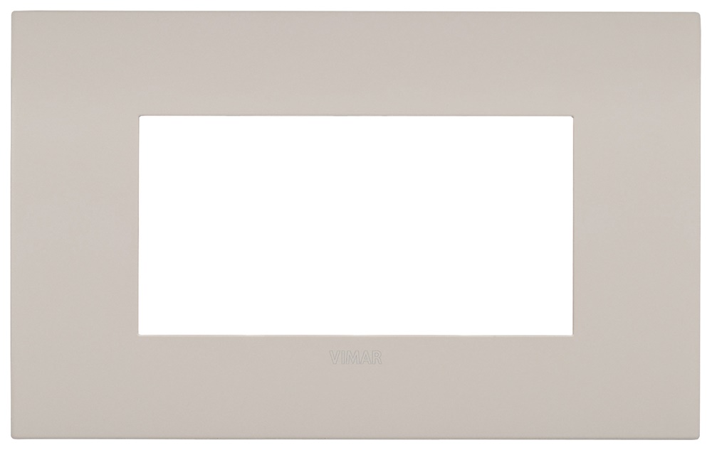 Placca Arké Fit 4 Moduli Metallo Sabbia di Lipari Design Moderno