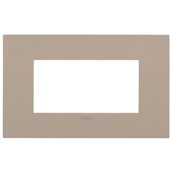 Placca Arké Fit 4 Moduli Metallo Tortora per Impianti Elettrici