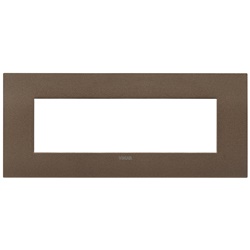 Placca Arké Fit 7 moduli metallo bronzo matt per impianti elettrici