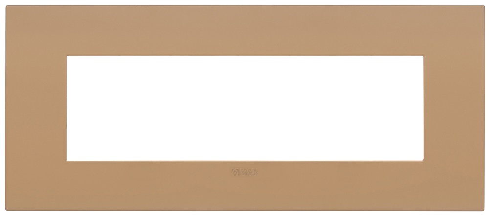 Placca Arké Fit 7 Moduli Metallo Terra di Siena per Impianti Elettrici