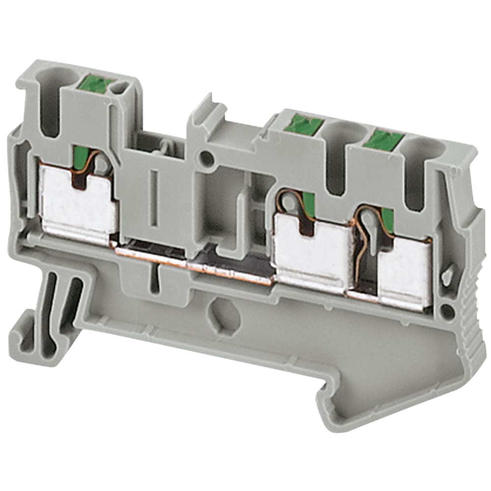 Morsetto Push-in, 3pt, 2,5 mm², grigio