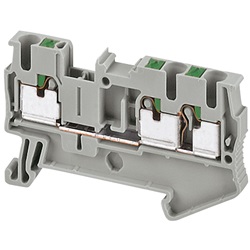 Morsetto Push-in, 3pt, 2,5 mm², grigio