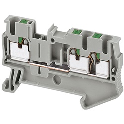 Morsetto Push-in, 3pt, 2,5 mm², grigio