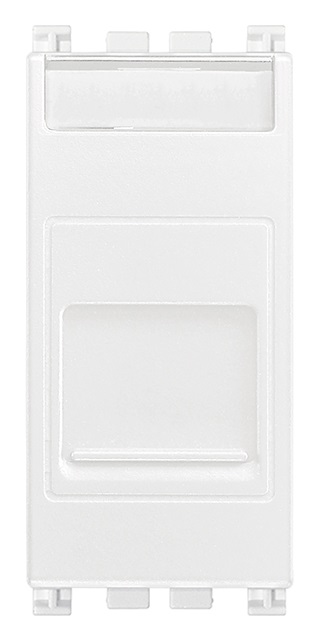 PRESA RJ11 6/4 CON PORTELLO BIANCO