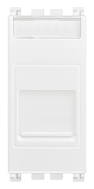 PRESA RJ11 6/4 CON PORTELLO BIANCO
