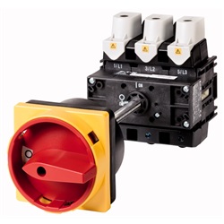 Interruttore generale P5 3 poli 250A maniglia rossa blocco giallo IP65 uso industriale