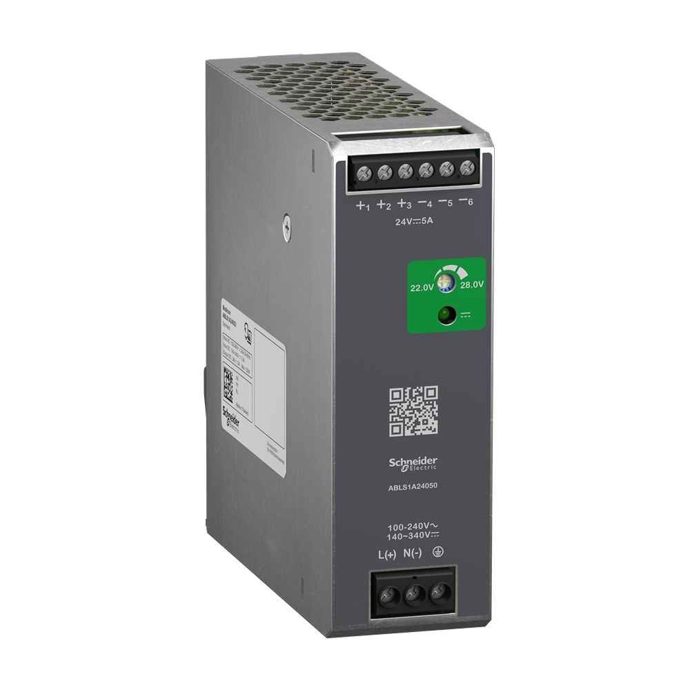Alimentatori switching, 100-240 V AC, 24 V 5 A, monofase, Ottimizzato
