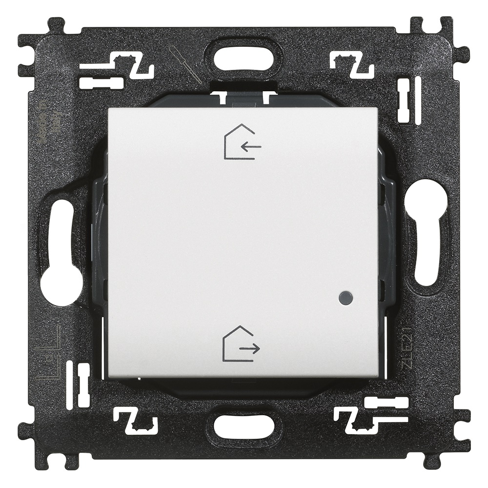 Comando scenario wireless bianco 2 pulsanti per controllo luci e tapparelle Entra&Esci batteria lunga durata