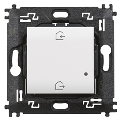 Comando scenario wireless bianco 2 pulsanti per controllo luci e tapparelle Entra&Esci batteria lunga durata