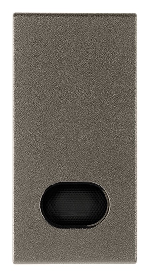 Tasto intercambiabile 1 modulo con diffusore illuminabile Metal per impianti elettrici