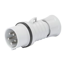 SPINA MOBILE DIRITTA HP - IP44/IP54 - 3P+N+T 32A 600-690V 50/60HZ - NERO - 5H - CABLAGGIO A VITE