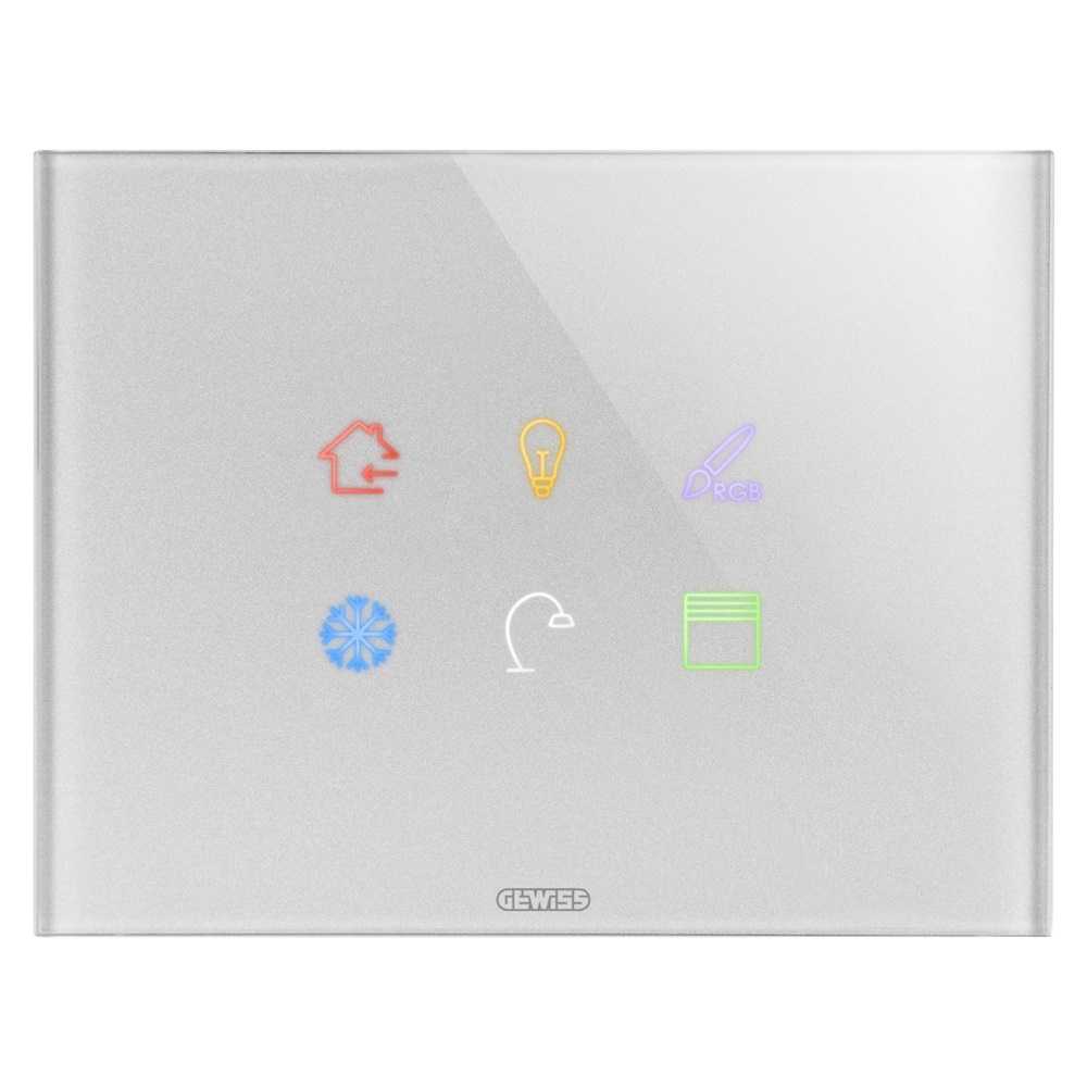 PLACCA ICE TOUCH KNX - IN VETRO - 6 AREE TOUCH - TITANIO - CHORUSMART