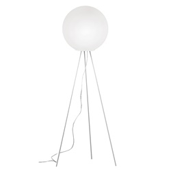 Piantana bianca treppiede vetro satinato portalampada E27 illuminazione interna funzionale design moderno