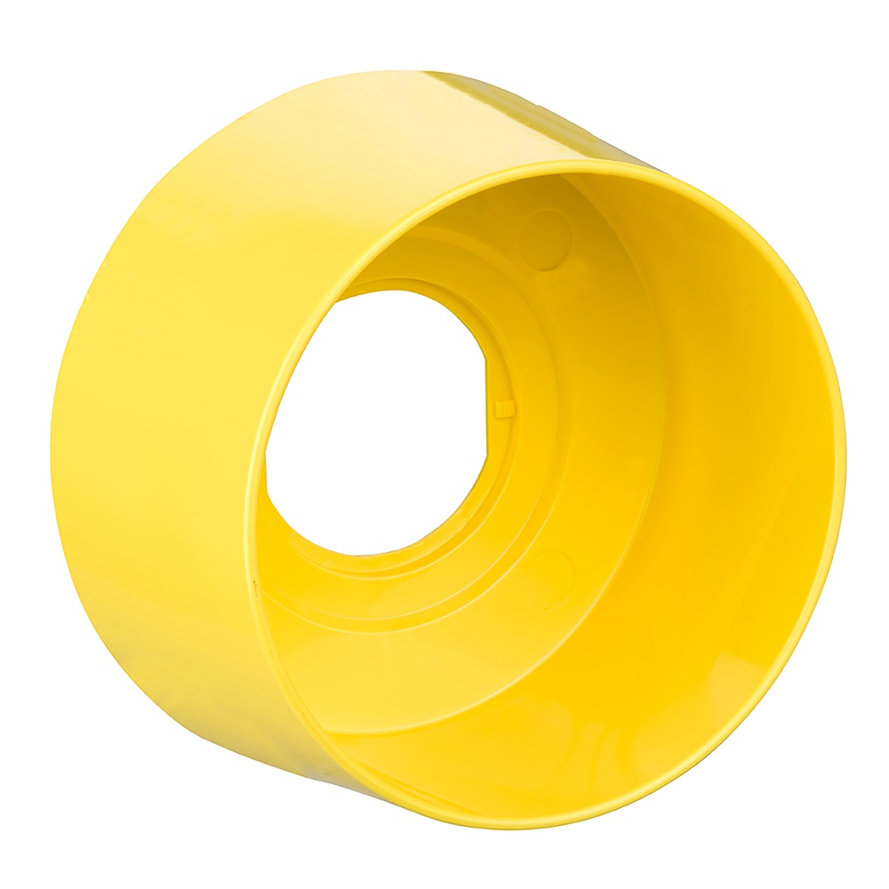 Guardia di protezione gialla in plastica diam.76,2mm per fungo di emergenza Ø 40