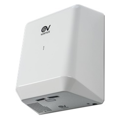 Asciugamani a lama d’aria ECODRY acciaio inox bianco RAL 9010 sensore infrarossi risparmio energetico