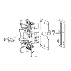 Adattatore montaggio doppia barra DIN resistente per impianti elettrici modulari