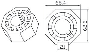 OTTAGONALE 70X1.5MM