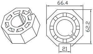 OTTAGONALE 70X1.5MM