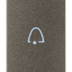 Tasto intercambiabile 1 modulo simbolo campanello assiale illuminabile Metal