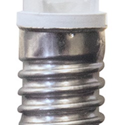 Lampada LED E10 10x21 mm 230V 0,7W luce bianco caldo uso illuminazione tecnica