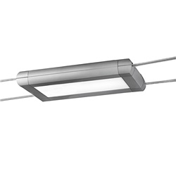 Sistema a tesata LED 20W grigio con corpo orientabile e compatibilità lampadine GU10 R7s E27 per illuminazione interna professionale e residenziale