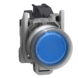 Pulsante blu con cappuccio ATEX
