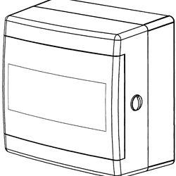 Centralino modulare 7 moduli alluminio montaggio parete design compatto robusto
