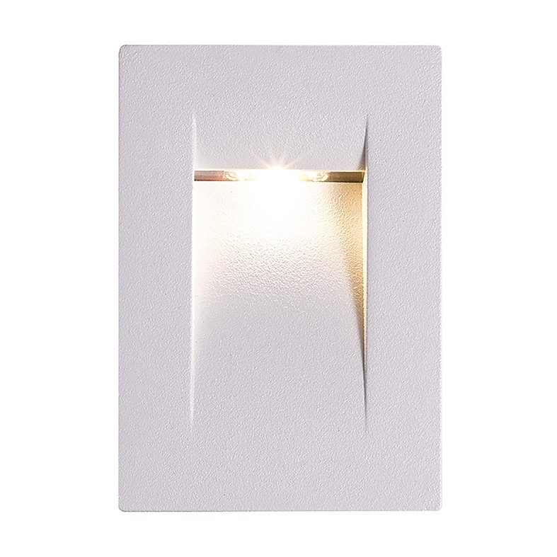 Segnapasso verticale LED 3W bianco incasso IP65 per interni ed esterni percorso e gradini