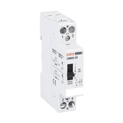 Contattore modulare 32A AC1 2 poli comando manuale 24V AC/DC uso industriale