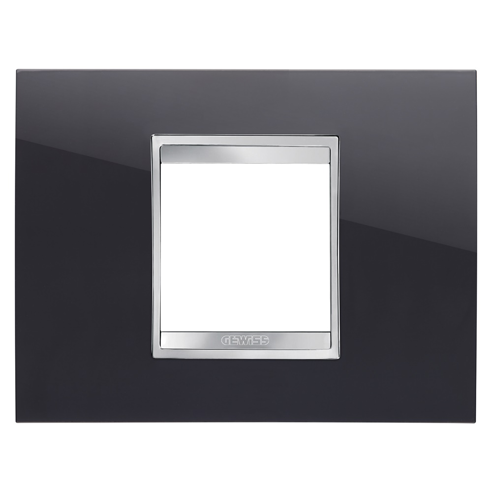 PLACCA LUX 2P METAL NERO MONOCHROME