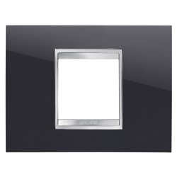 PLACCA LUX 2P METAL NERO MONOCHROME