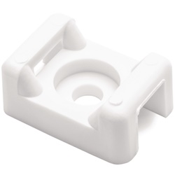 Supporto fissaggio a vite bianco CTM4 forma ricurva per cavi fino 8,3 mm uso industriale e agricolo