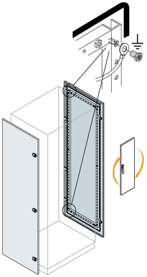 Porta cieca laterale 2000x800 mm per armadi modulari automazione