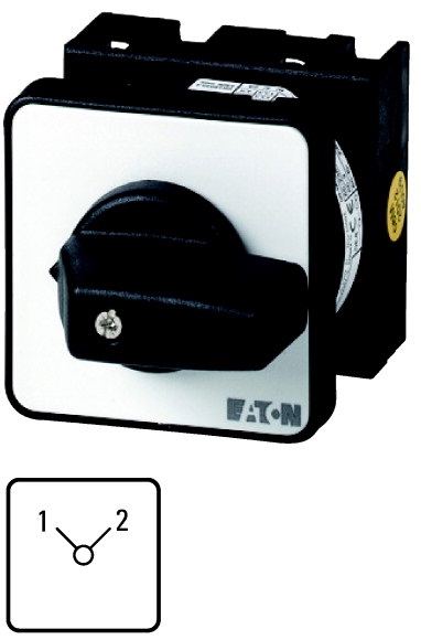 Commutatore a camme 2 poli T0 leva nera incasso IP65 comando industriale 20A 5,5kW