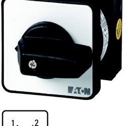 Commutatore a camme 2 poli T0 leva nera incasso IP65 comando industriale 20A 5,5kW
