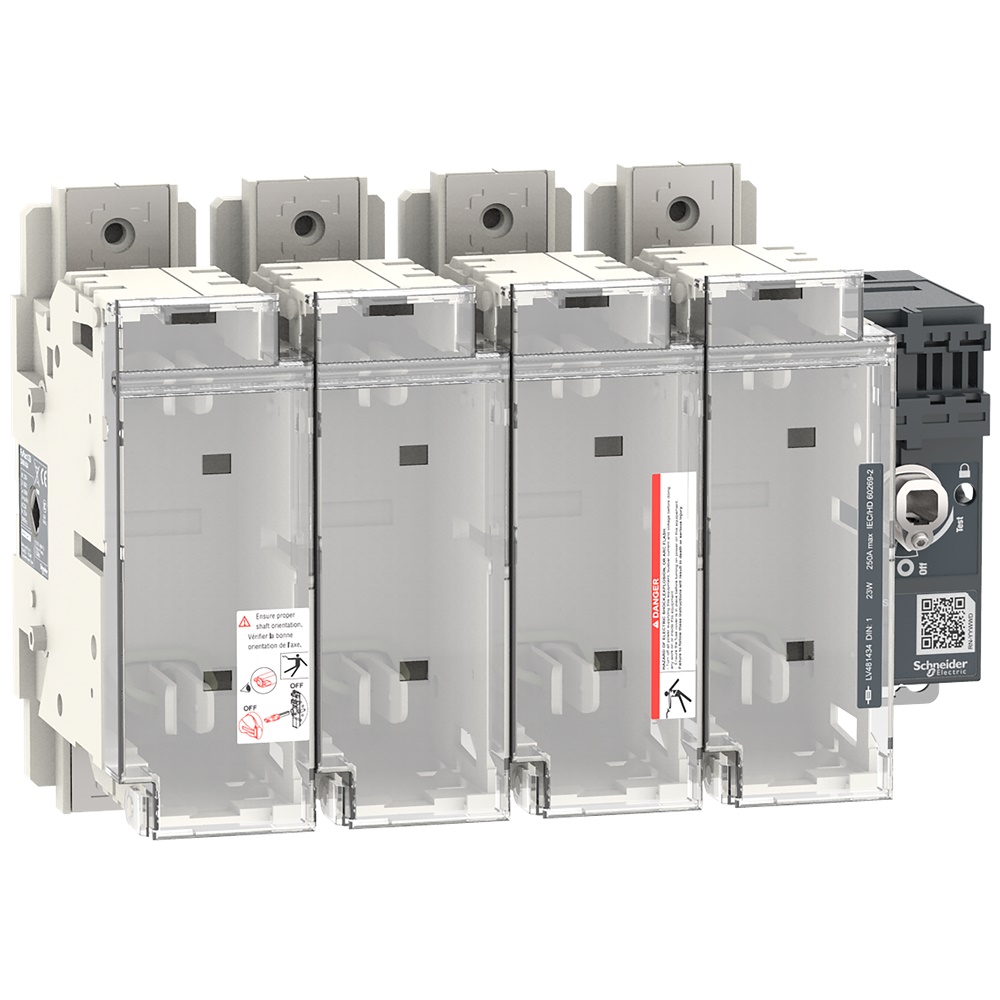 Interruttore-sezionatore con fusibili 4 poli 250A 690VAC FuPact GSD250 per impianti industriali e infrastrutture