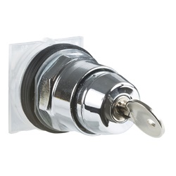Interruttore selettore Ø30 - 2 pos - c/chiave - Ronis 455 estrazione lato SX/DX