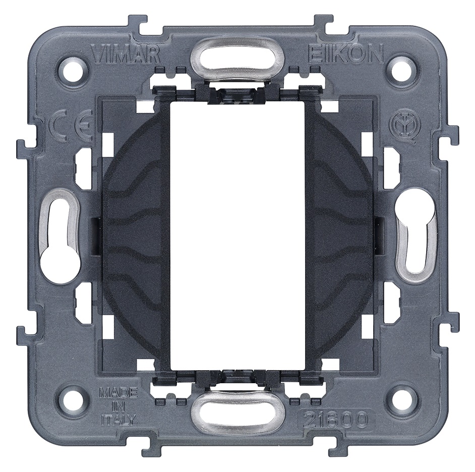 Supporto 1 modulo senza viti senza copriforo per scatole incasso 60 mm 56x56 mm