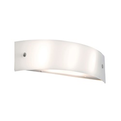 Applique vetro bianco satinato E27 39 cm luce diffusa interni design minimalista